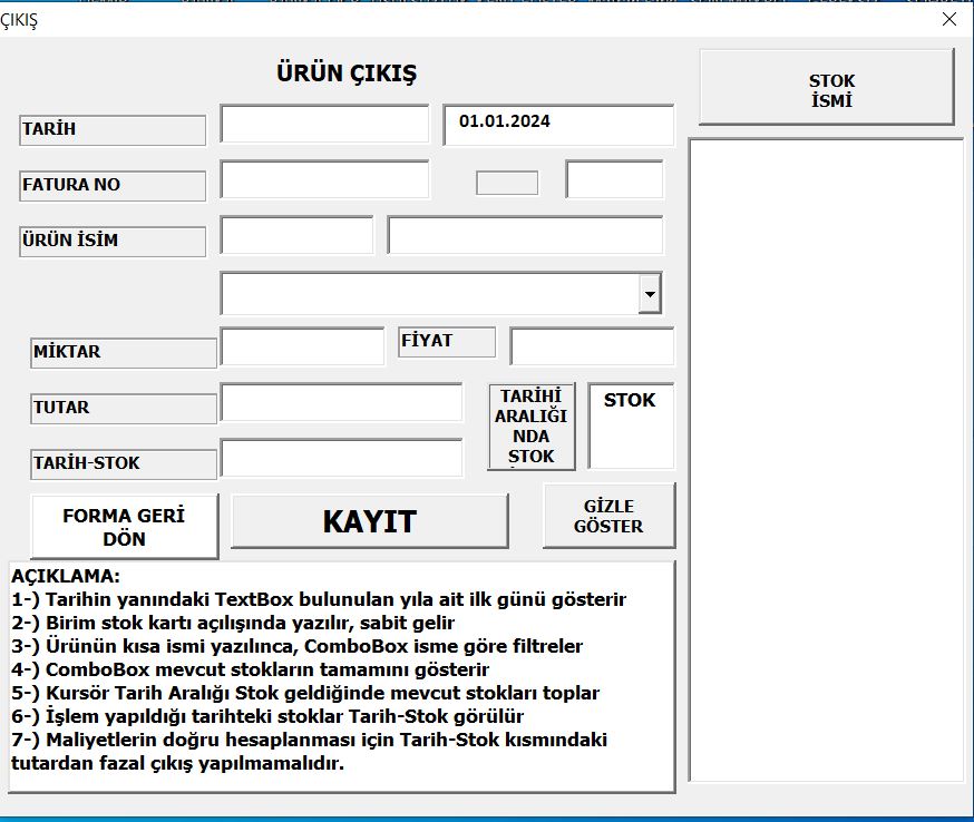 ürün çıkışı nasıl yapılır