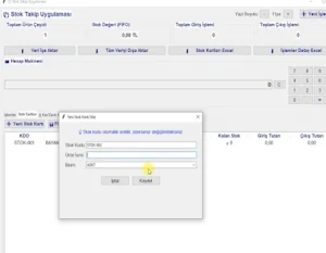 stok takip programı 
