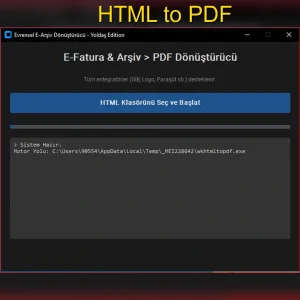 HTML Fatura PDF Çevirme Programı