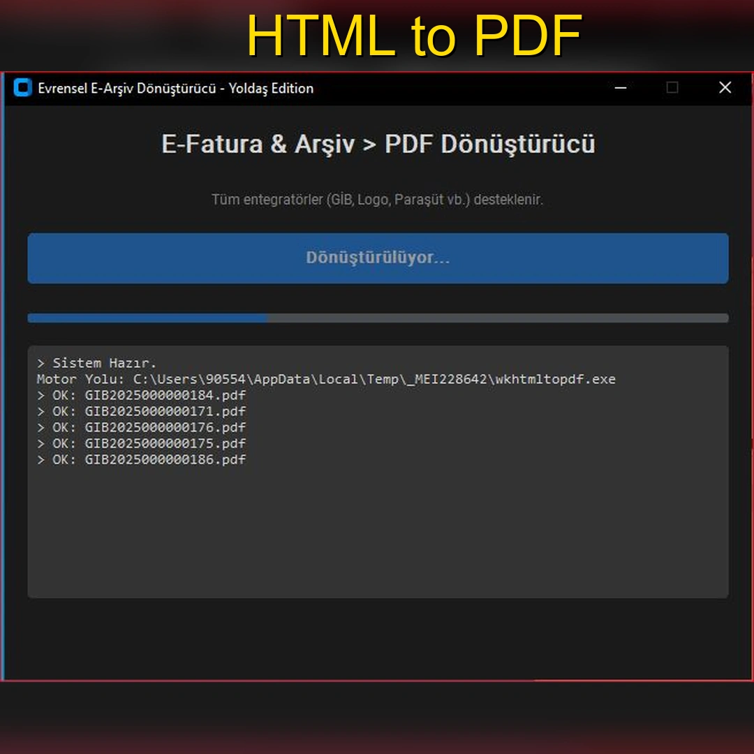 HTML Fatura PDF